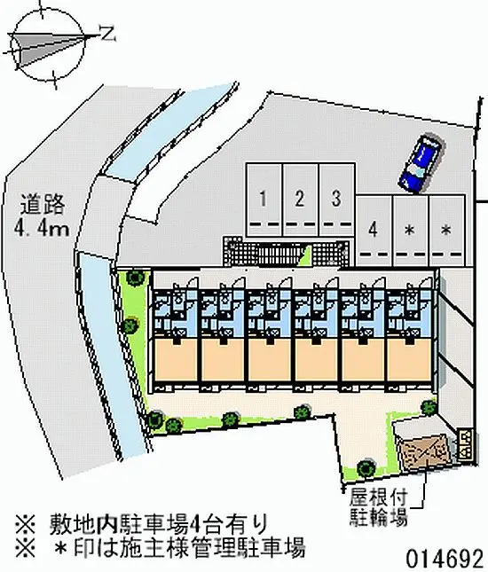 ★手数料０円★高崎市大橋町　月極駐車場（LP）